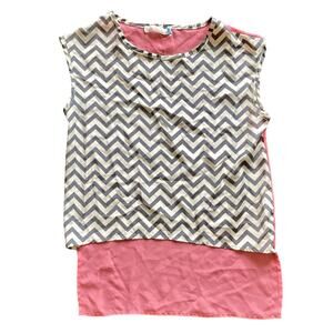 Vintage Havana Sheer Uneven Blouse